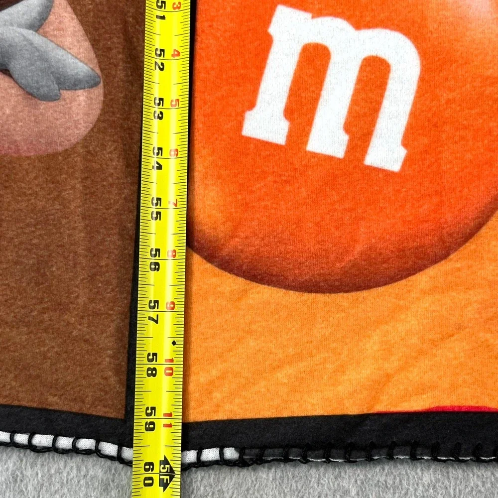 M&M's World Plush Throw Blanket One Size Multicolor Colorblock Character Panels